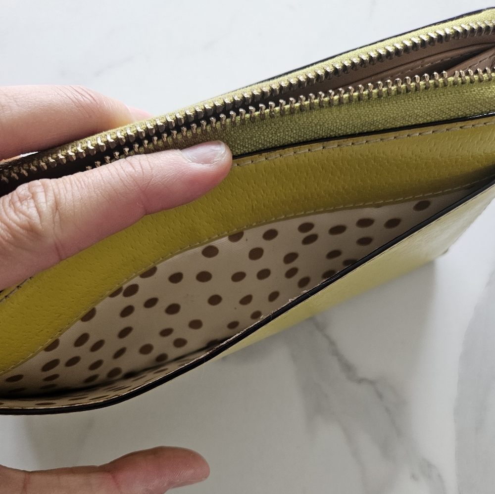 Kate Spade Yellow Zip-Around Wallet - Picture 3 of 5
